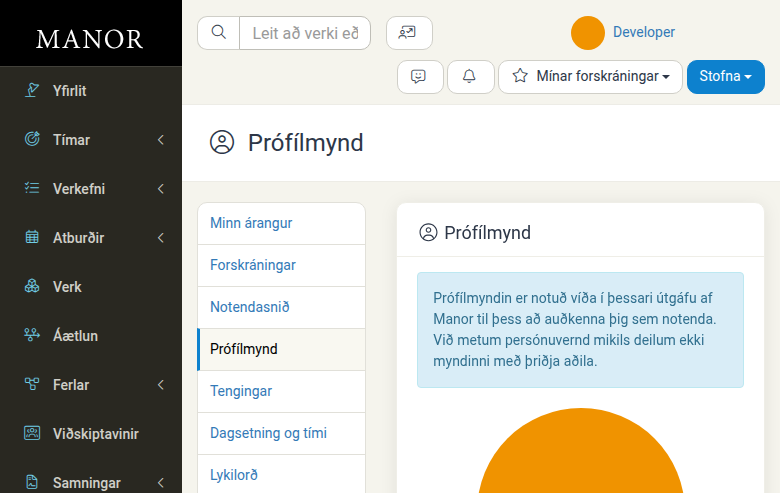 Prófílmyndasíða
